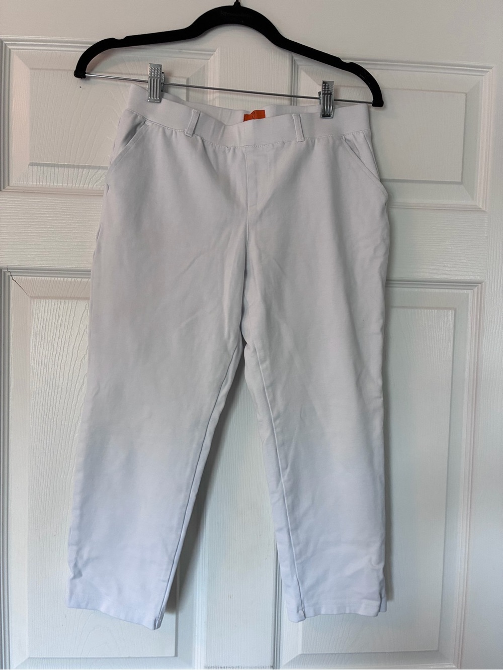 Classic White Chino Pants - Tailored Straight Leg